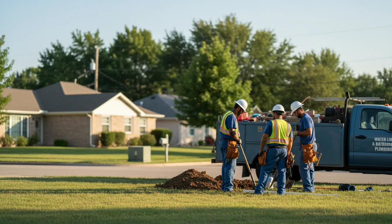 Residential water line and bathroom plumbing service in Woodstock, OH